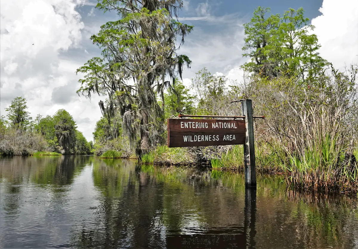 Okefenokee Wilderness sign