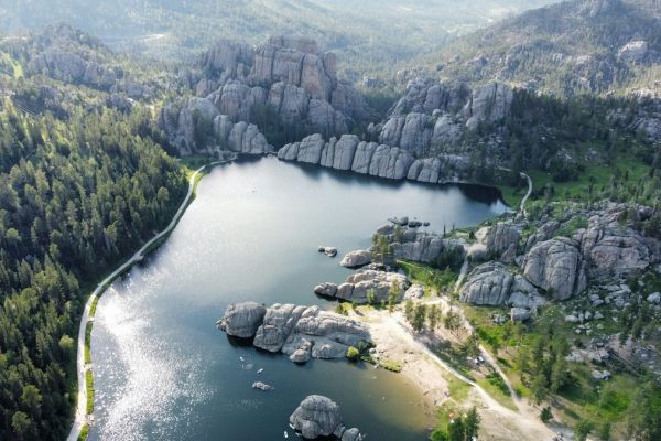 View of a lake in Custer State Park
